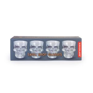 Kikkerland Skull Shot Glasses Clear 6x4.7cm