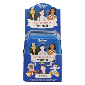 Ridleys Inspirational Women Playing Cards (6Disp) Blue 10.2x2.5x8.3cm