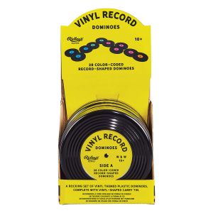 Ridleys Vinyl Record Dominoes (6Disp) black 11.3x2.2x11cm