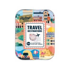 Ridleys Travel Destinations Playing Cards (6Disp) Multi-Coloured 7.4x2x9.4cm
