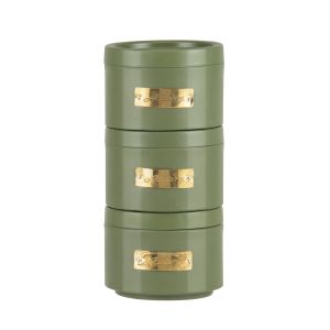 Academy Milton Stackable Storage Canister Set/3 Green 13x13x27cm