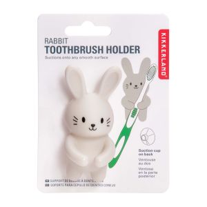Kikkerland Rabbit Toothbrush Holder White 3.5x6.3x3.2cm
