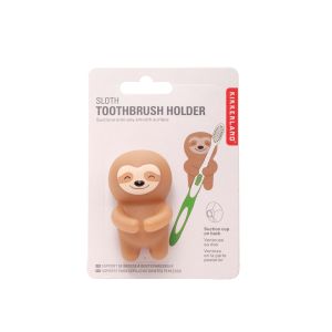 Kikkerland Sloth Toothbrush Holder Brown 3.5x6.3x3.2cm