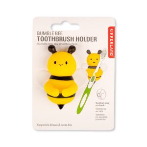 Kikkerland Bumble Bee Toothbrush Holder Multi-Coloured 5.5x3.2x6.8cm