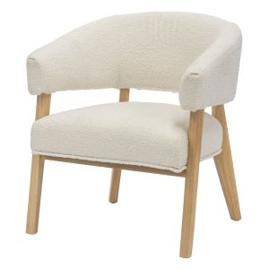 Amalfi Olsen Arm Chair White/Natural 68.5x64x75.5cm