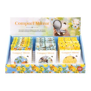 Is Gift Compact Mirror - Bees (3Asst/18Disp) Assorted 7x7x0.5cm