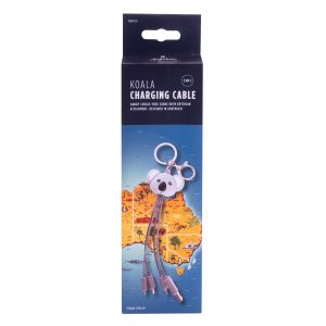 The Australian Collection Koala 5-in-1 Charging Cable CDU 12pcs Grey 5x2.24x15.64cm