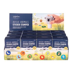 The Australian Collection Koala Sticker Stamper CDU 12pcs Grey 7x5x8cm