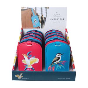The Australian Collection Luggage tags Birds (3 Asst/18 Disp) Assorted 18x9x0.5cm