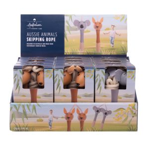 The Australian Collection Aussie Animals Skipping Rope (2 Asst) Multi-Coloured 5.5x4.2x13.1cm