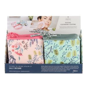 The Australian Collection Facial Cloths - Sally Browne Set of 3 Assorted 12x12cm