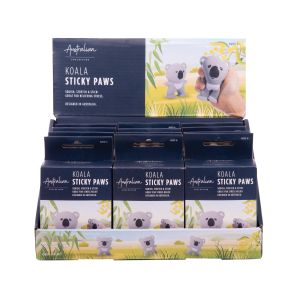 The Australian Collection Sticky Paws - Koala CDU 12pcs Grey 7.2x4.9x9.2cm