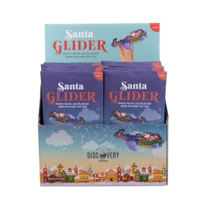 Discovery Zone Soaring Santa Gliders CDU 30pcs Multi-Coloured 10.5x19.5cm