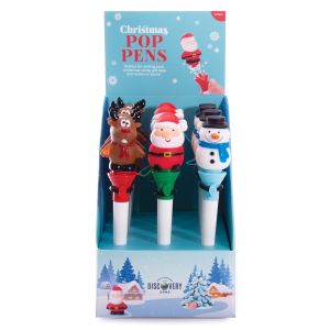 Discovery Zone Christmas Pop Pen CDU 12pcs/3 Assorted 4x3x19cm