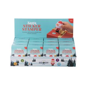 Discovery Zone Santa Sticker Stamper CDU 12pcs Red 5.5x5x10cm
