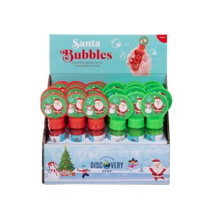 Discovery Zone Santa Bubbles CDU 24pcs/2 Assorted 4x2.5x14cm
