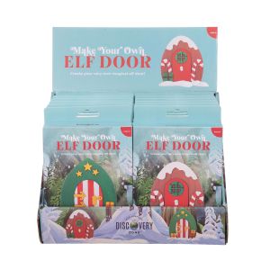 Discovery Zone Make Your Own Elf Door CDU 12pcs/2 Assorted 11x2x16.5cm