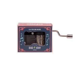 Discovery Zone Music Box - La Vie En Rose Silver 4x8x2cm