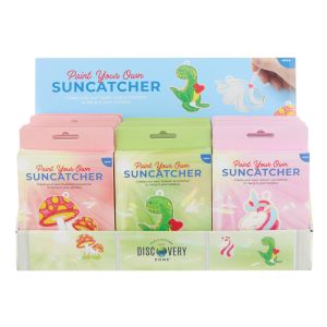 Discovery Zone Paint Your Own Suncatcher CDU 24pcs/3 Assorted 11x2x13.5cm