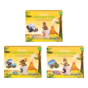 Discovery Zone Dino Projector 3pcs Assorted 5.5x5.5x10cm