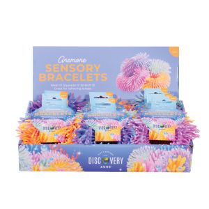Discovery Zone Sensory Anemone Bracelets CDU 12pcs/4 Assorted 11x11x6cm