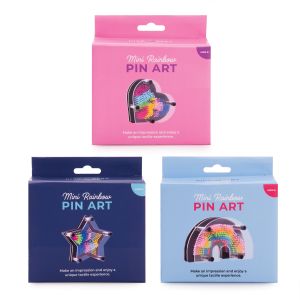 Discovery Zone Mini Rainbow Pin Art 3pcs Assorted 10x5x10cm