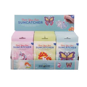 Discovery Zone Paint Your Own Suncatcher CDU 24pcs /3 Assorted 11x2x16.5cm