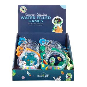 isGift Water Filled Games Keychain - Spaceman CDU 12pcs/3 Assorted (New Item Code) 6.7x8.4x2cm