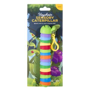 Discovery Zone Sensory Caterpillar Keychain 2 Assorted 4x4x19cm