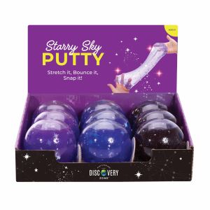 Discovery Zone Starry Sky Putty CDU 9pcs/3 Assorted 3x3x7cm