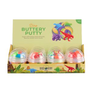 Discovery Zone Buttery Putty Dino CDU 12pcs 7.5x7.5x11cm