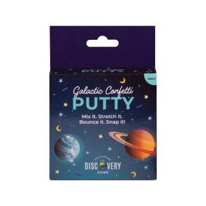 Discovery Zone Galactic Confetti Putty Transparent 8x8x3cm