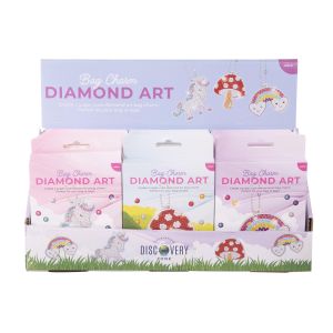 Discovery Zone Diamond Art Bag Charm CDU 24pcs/3 Assorted 11x2x16.5cm