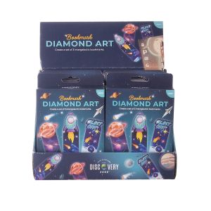 Discovery Zone Diamond Art Bookmark 3pcs Set - Space CDU 12pcs Multi-Coloured 12x3x19.5cm