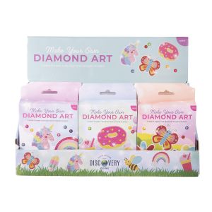 Discovery Zone Diamond Art Stickers 3pcs Set CDU 24pcs/3 Assorted 11x2x16.5cm