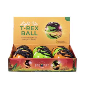 Discovery Zone Light Up T-Rex Skeleton Ball CDU 9pcs/2 Assorted 8.7x8.7x8.70cm