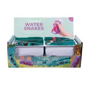 Discovery Zone Slippery Water Snakes -Toadstools CDU 12pcs Assorted 13x5.5x5.5cm