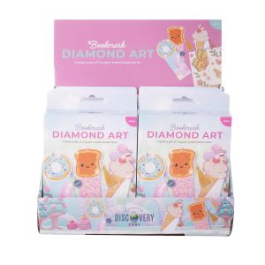 Discovery Zone Diamond Art Bookmarks 3pcs Set - Sweet Treats CDU 12pcs Multi-Coloured 12x3x19.5cm