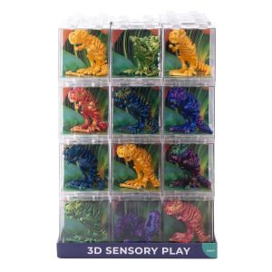 Discovery Zone 3D Sensory T-Rex CDU 36pcs/6 Assorted 5x12x6cm