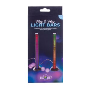 Discovery Zone LED Light Bars 2pcs Set Black 2.6x3x18.6cm