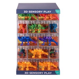Discovery Zone 3D Sensory Dinosaurs CDU 40pcs/8 Assorted 10x3x4cm