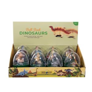 Discovery Zone Dinosaur Pull-Backs CDU 12pcs/12 Assorted 8.5x6.5x5cm