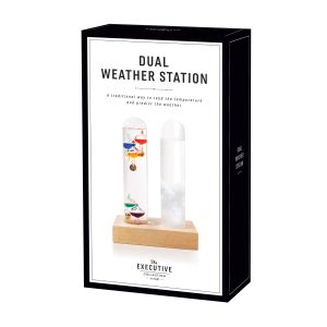 The Executive Collection Dual Weather Station Clear 25.3x8x14.7cm