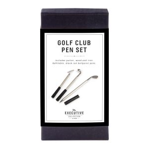 The Executive Collection - Golf Club Pen Set Silver 15.3cm