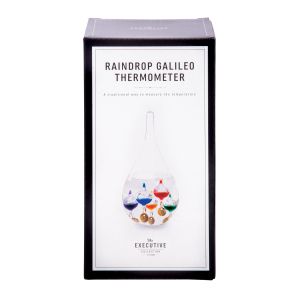 The Executive Collection Raindrop Galileo Thermometer Multi-Coloured 7.5X7.5X15cm