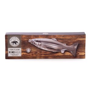 Maverick Fish Flask Silver 21x6x2cm