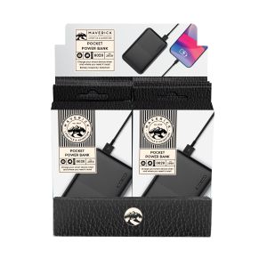 Maverick 5000 mAh Powerbank CDU 8pcs  Black 9.8x6.4x1.4cm