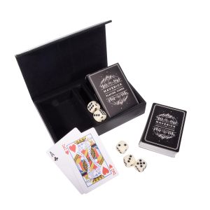 Maverick Deluxe Card & Dice Set Black 17x11x4cm