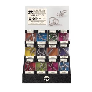 Maverick Wire Puzzle CDU 27pcs/9 Assorted - (New Item Code) - Assorted Sizes