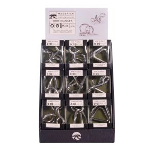 Maverick Wire Puzzle CDU 27pcs/9 Assorted - (New Item Code) - Assorted Sizes